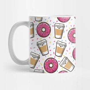 Donut Coffee Pattern Mug